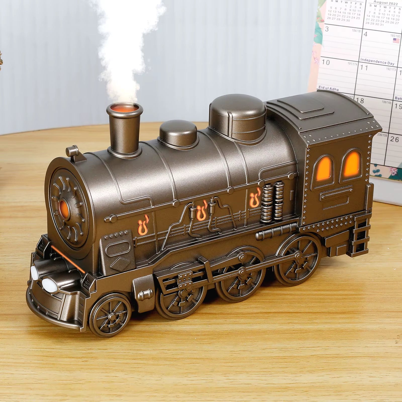 Steam Train Essential Oil Diffuser with Light 300Ml Train Humidifier Diffuser Ultra Quiet Train Humidifier Steam Train Diffuser